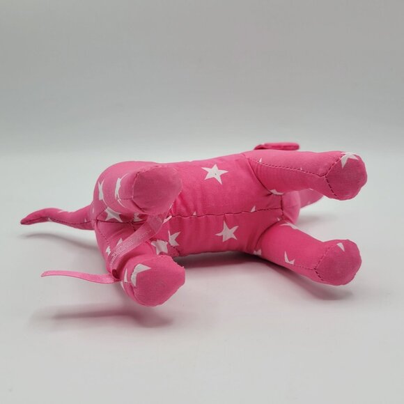 Victorias Secret Pink and Gold Dog Plush Toy Set Of 2 Pink Star & Gold Logo - Picture 8 of 16